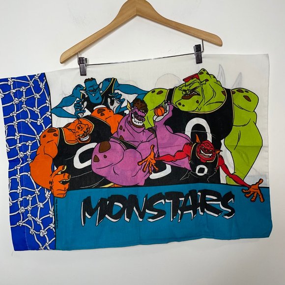SPACE JAM Tune Squad Monstars Vintage Pillowcase TM Warner Bros 1996 original Ma - Picture 8 of 10